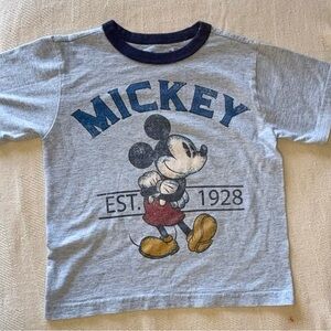 Disney Mickey Mouse Blue and Gray Kids T-Shirt